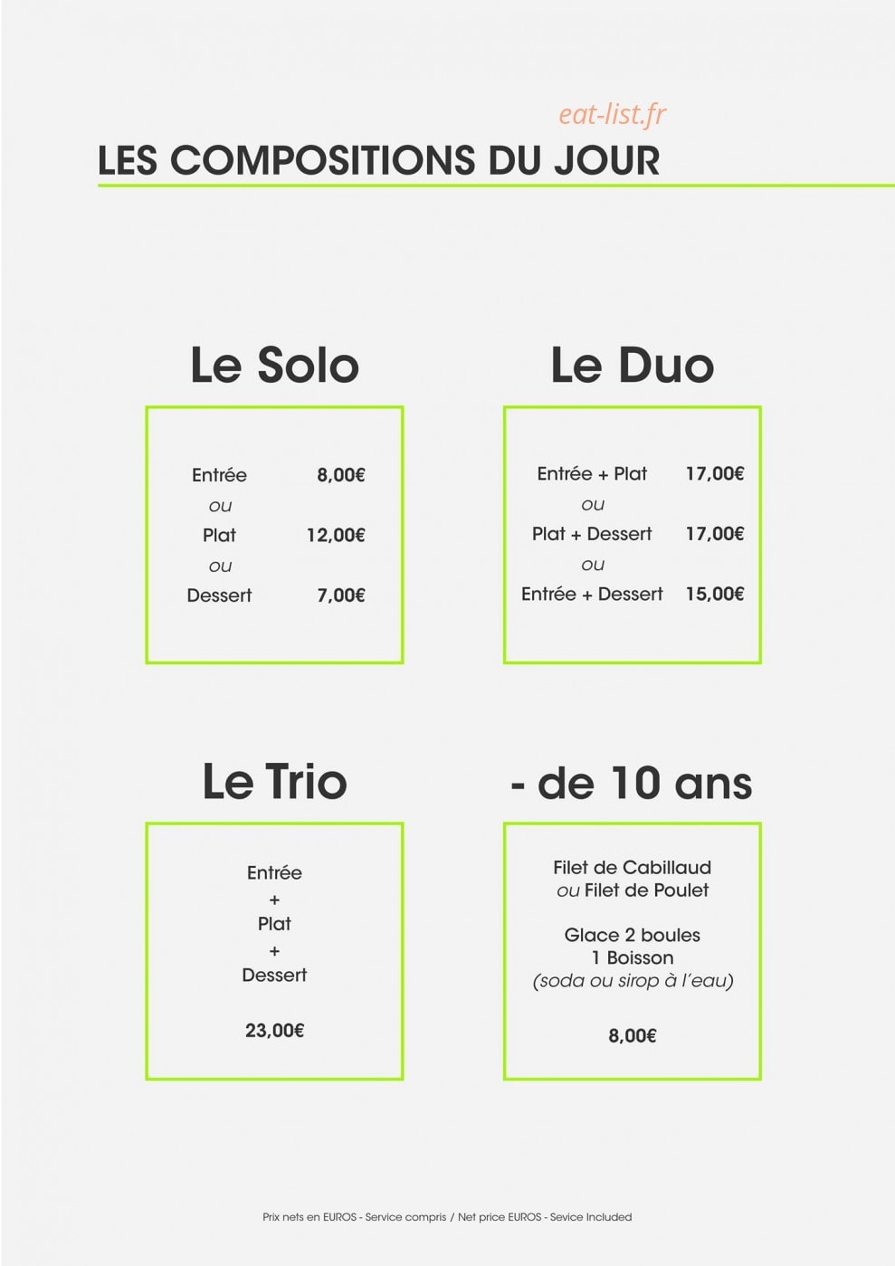 La Table des Oliviers — carte page 2