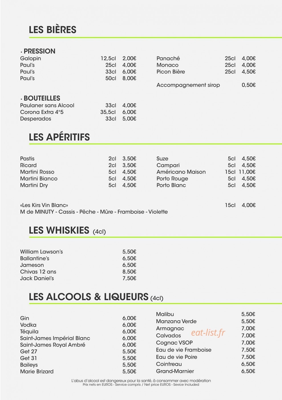 La Table des Oliviers — carte page 7