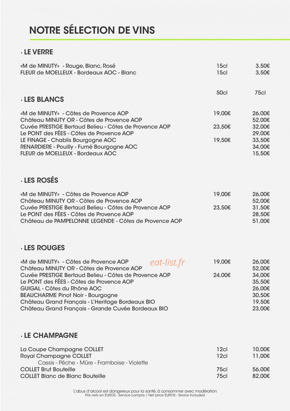 La Table des Oliviers — carte page 8