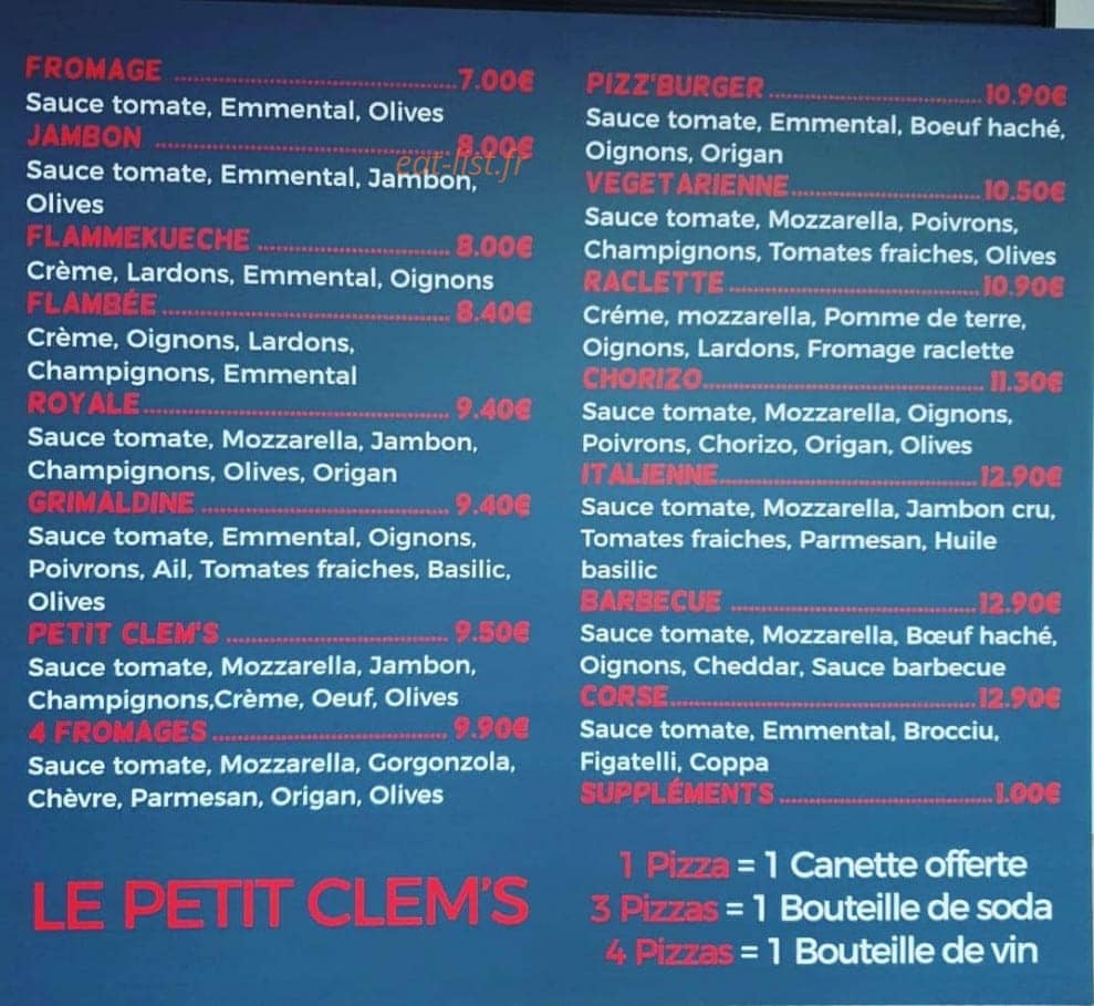 Le petit clem — carte page 2