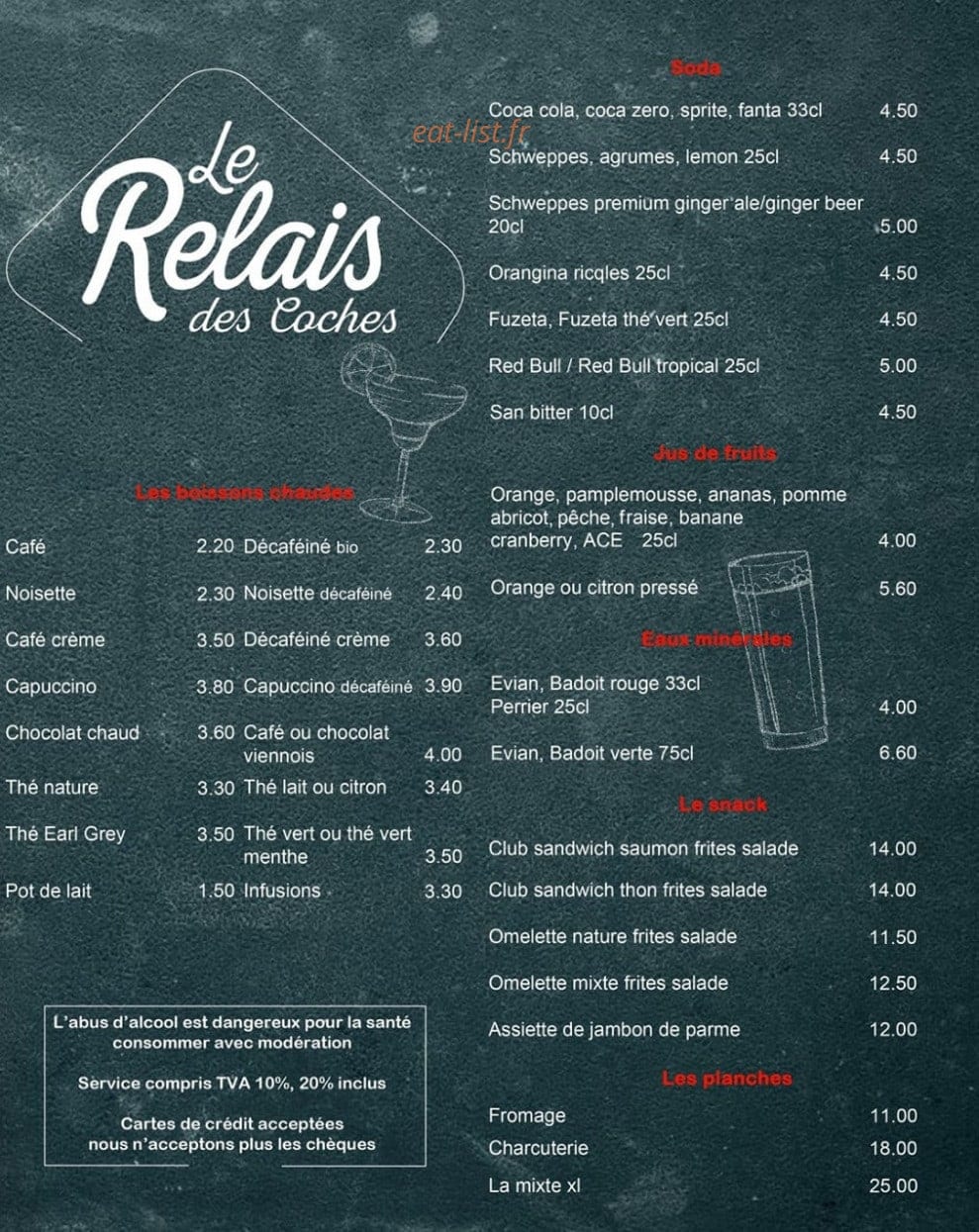 Le Relais des Coches — carte page 3