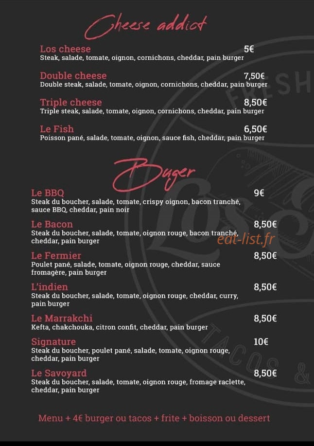 Los Tacos — carte page 2
