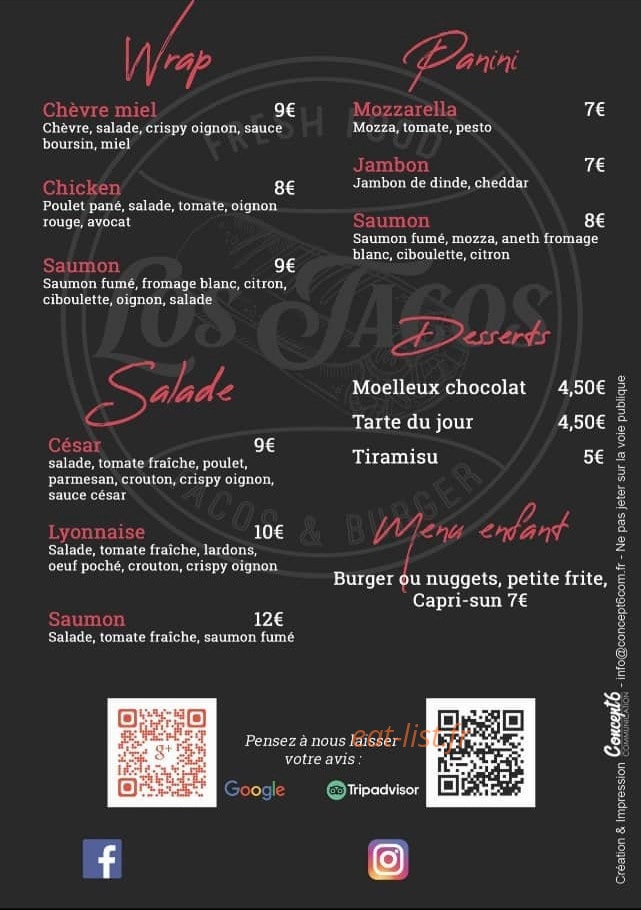 Los Tacos — carte page 4