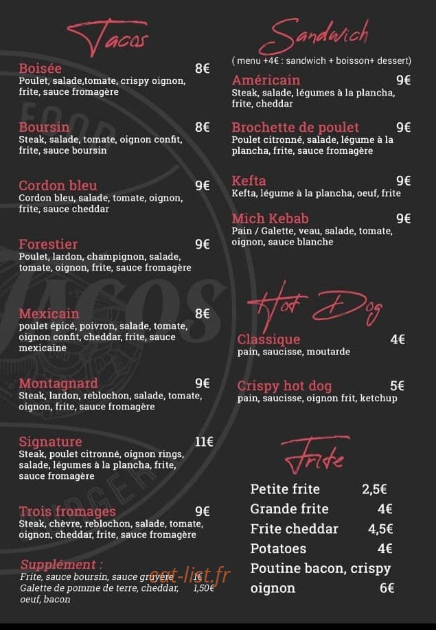 Los Tacos — carte page 3