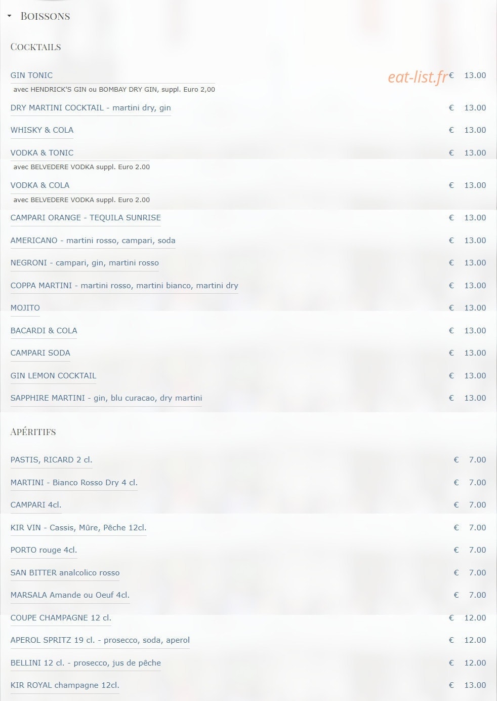Pasta E Via — carte page 8