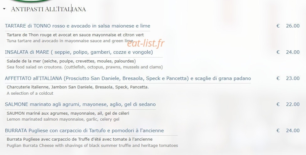 Pasta E Via — carte page 3