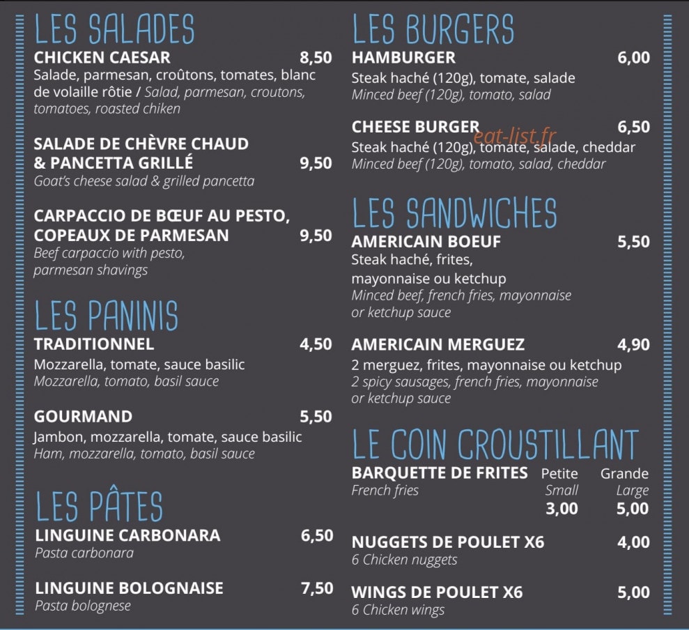 L’Aquablue — carte page 2