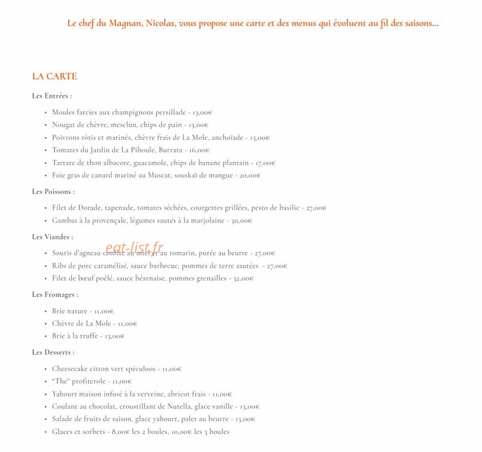 Le Magnan — carte page 1