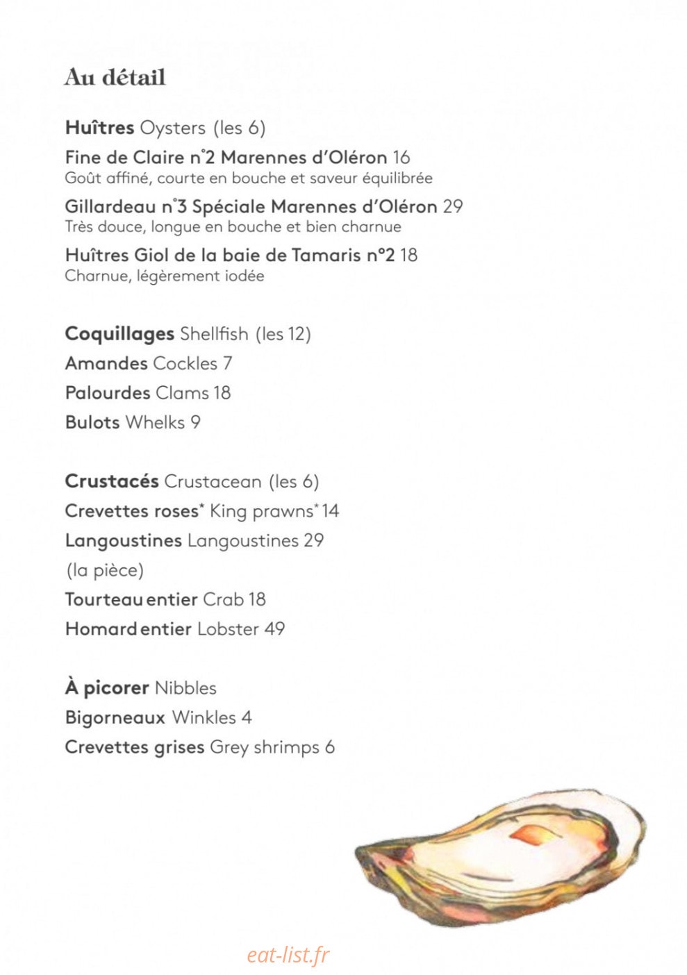 La Table Du Mareyeur — carte page 3