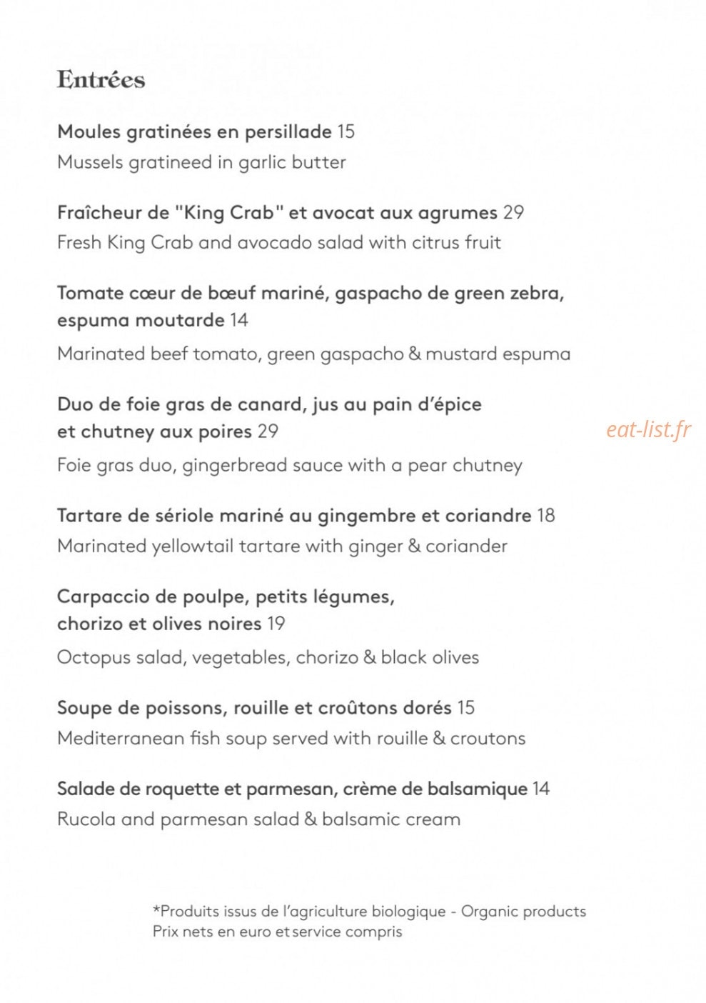 La Table Du Mareyeur — carte page 6