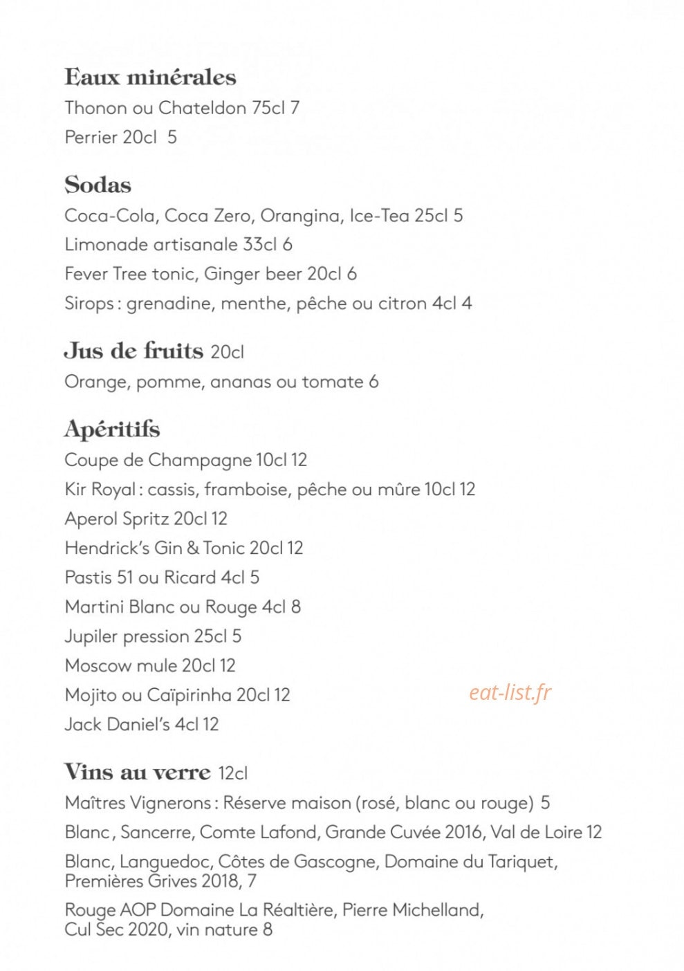 La Table Du Mareyeur — carte page 11