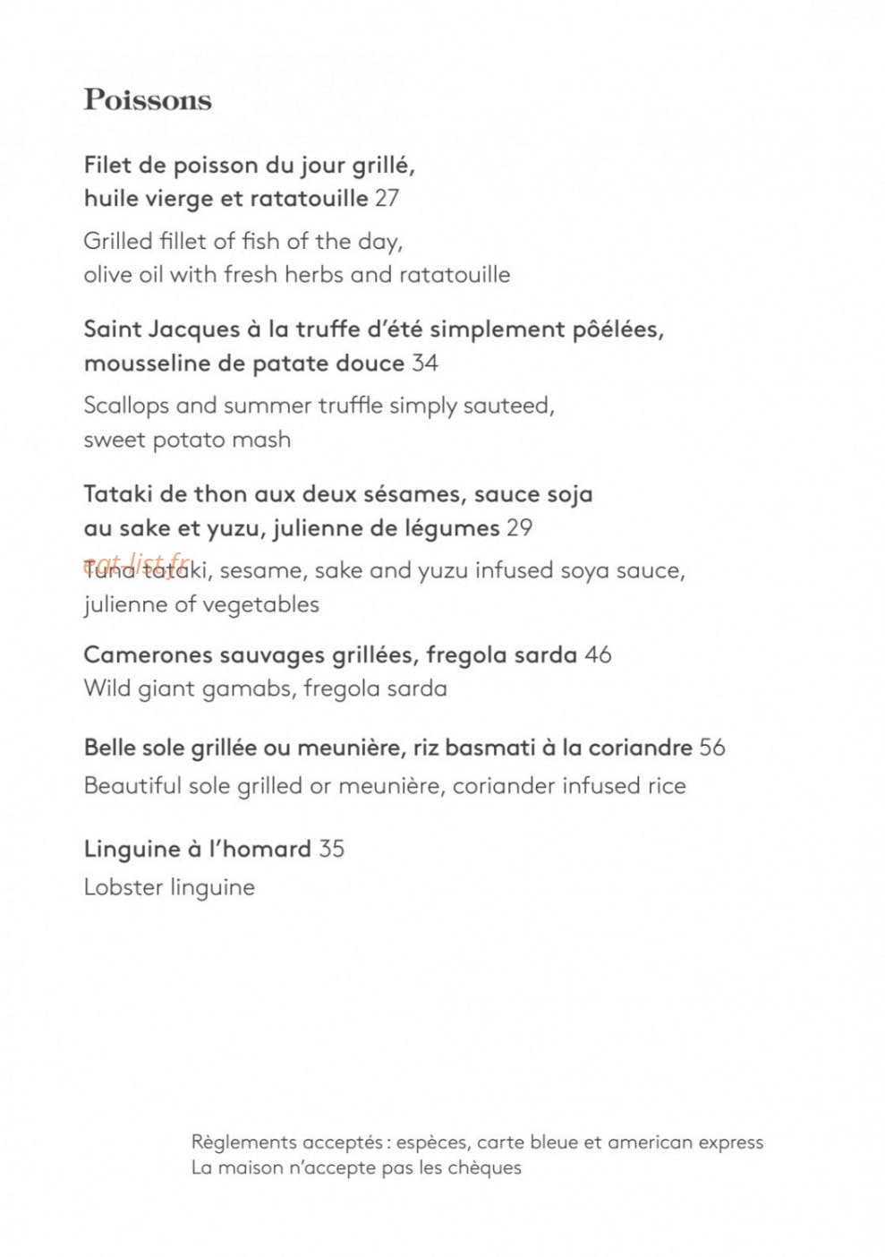 La Table Du Mareyeur — carte page 7
