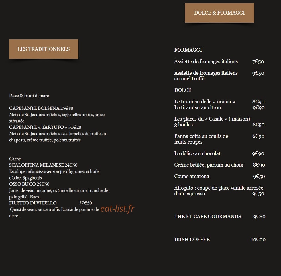 Il Casale — carte page 2