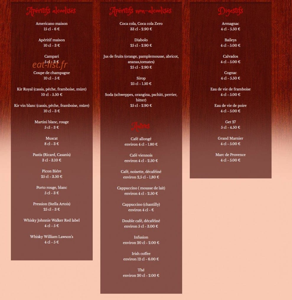 La maison des saveurs — carte page 3