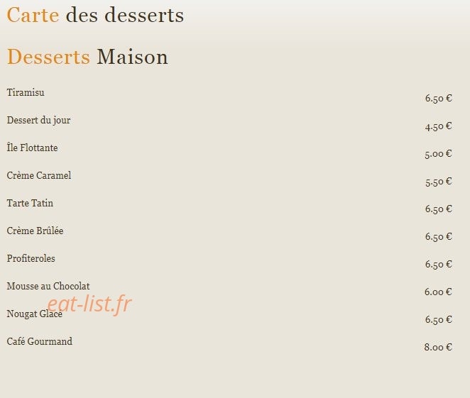 La Reserve — carte page 3
