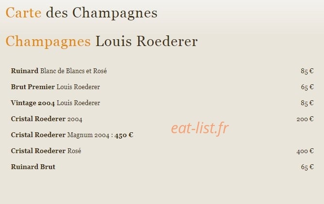 La Reserve — carte page 5