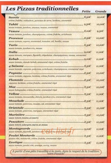 Pizza yellow — carte page 3