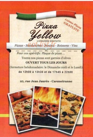 Pizza yellow — carte page 1