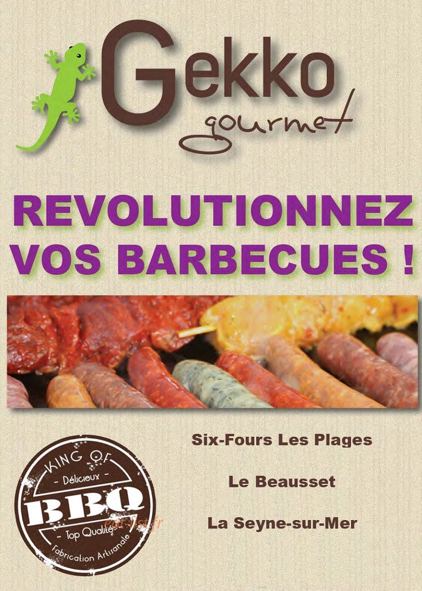 Gekko Gourmet — carte page 1