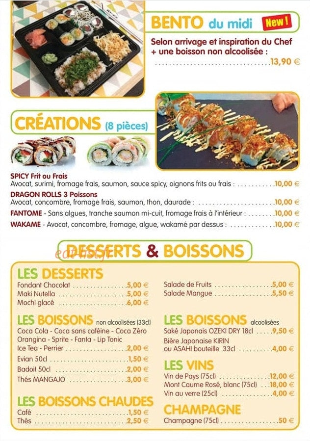 Sushi'Liv — carte page 7