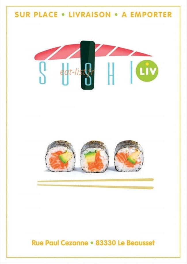 Sushi'Liv — carte page 1