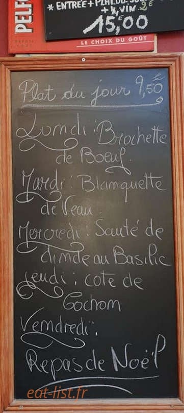 brasserie du Plan — carte page 1