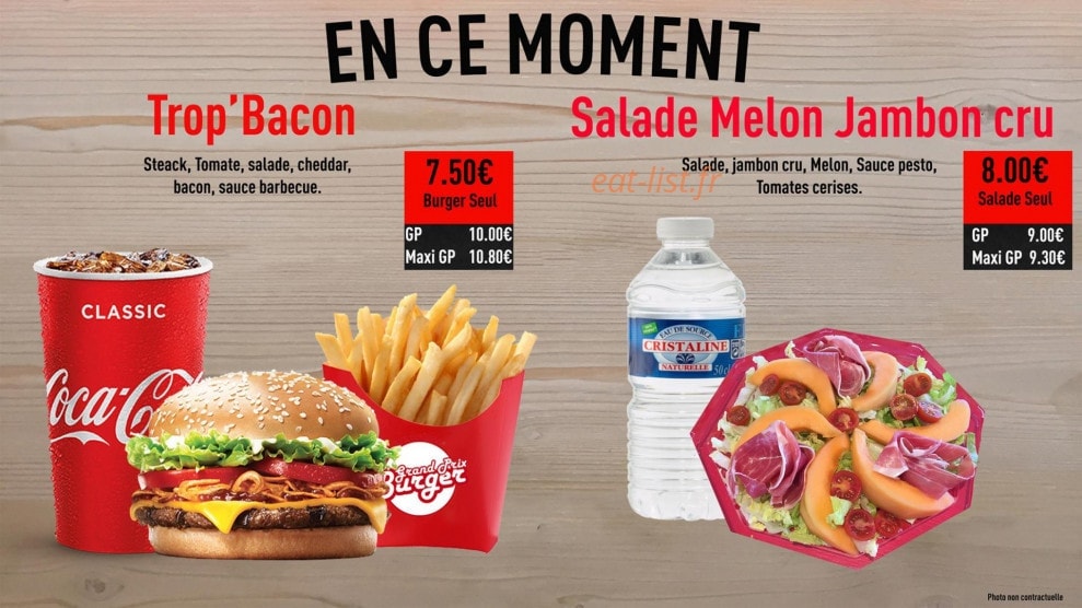 Grand Prix Burger — carte page 3