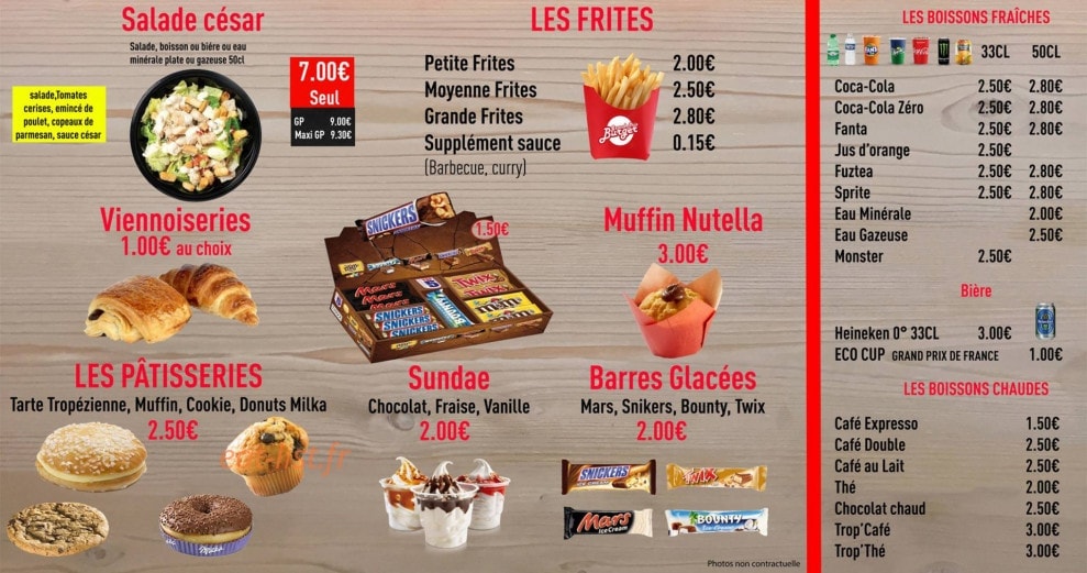 Grand Prix Burger — carte page 2