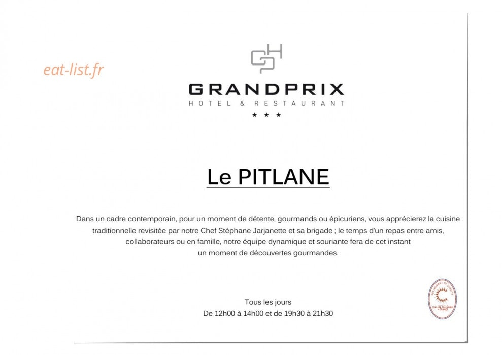 Le Pitlane — carte page 1