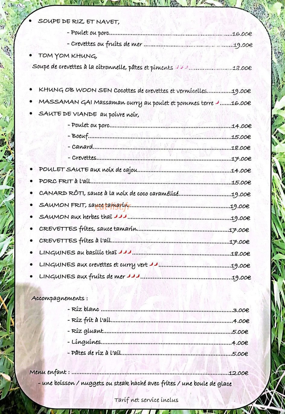 Pad Thaï — carte page 3