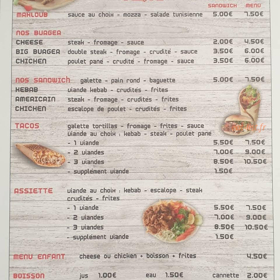 Bro Team Food — carte page 1