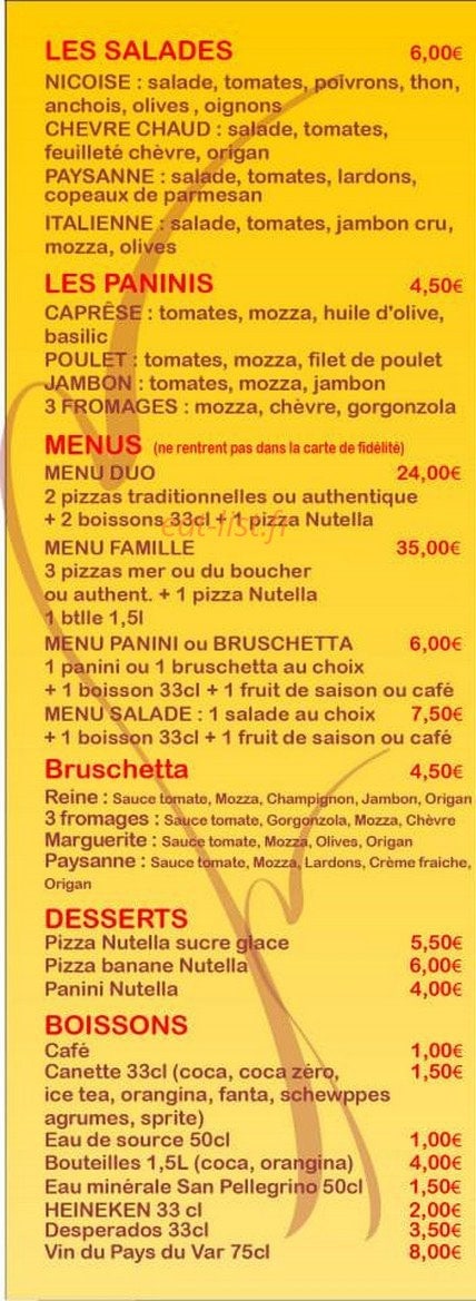 Et Ma Pizza — carte page 4