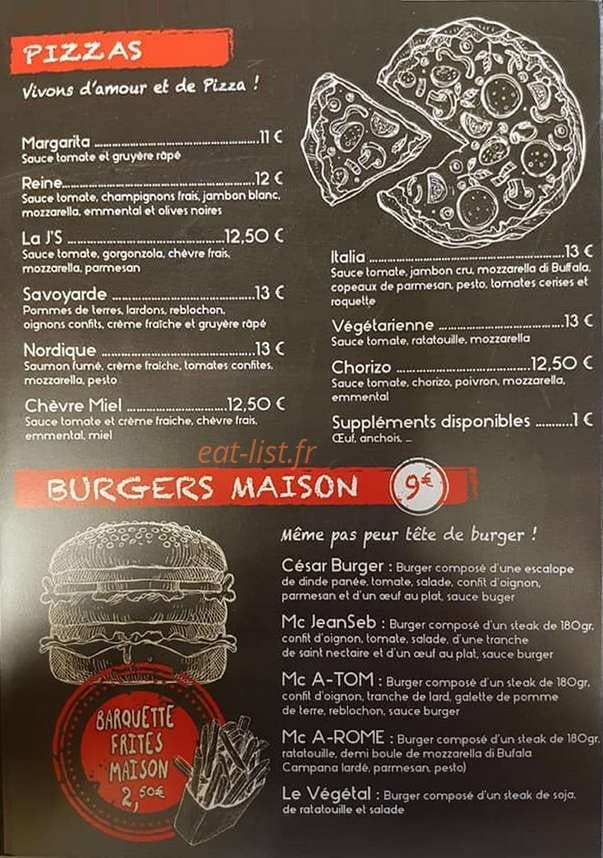 Le J'S Brasserie — carte page 2