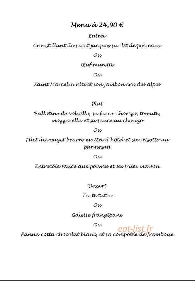 Le bistrot des gueules rouges — carte page 1
