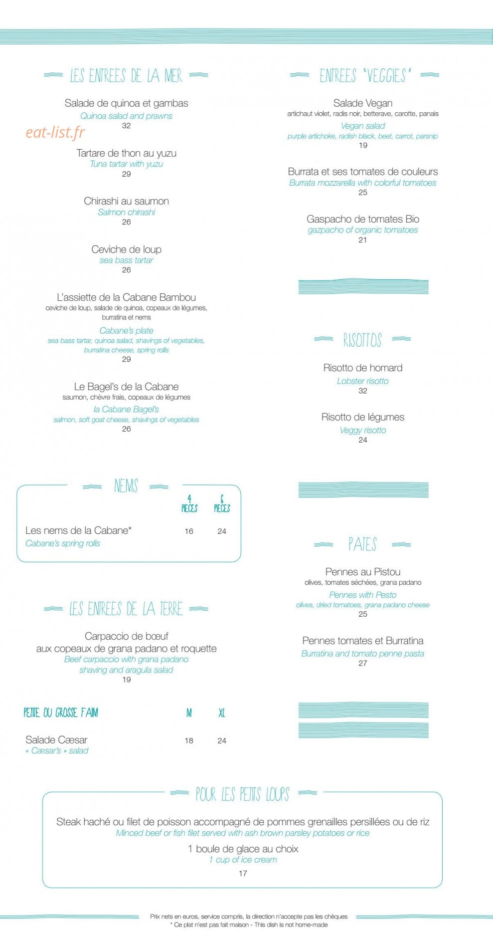 Cabane Bambou — carte page 2