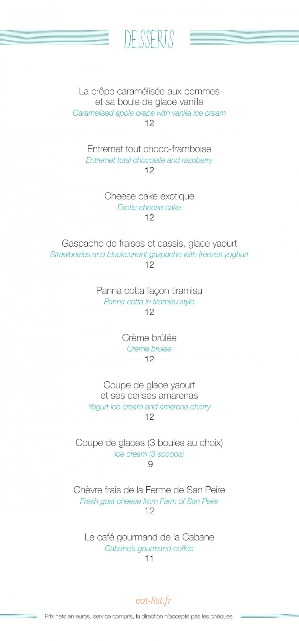 Cabane Bambou — carte page 6