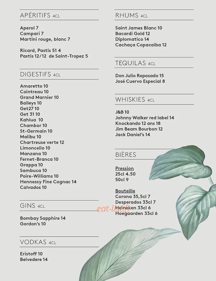 Café Flora — carte page 6