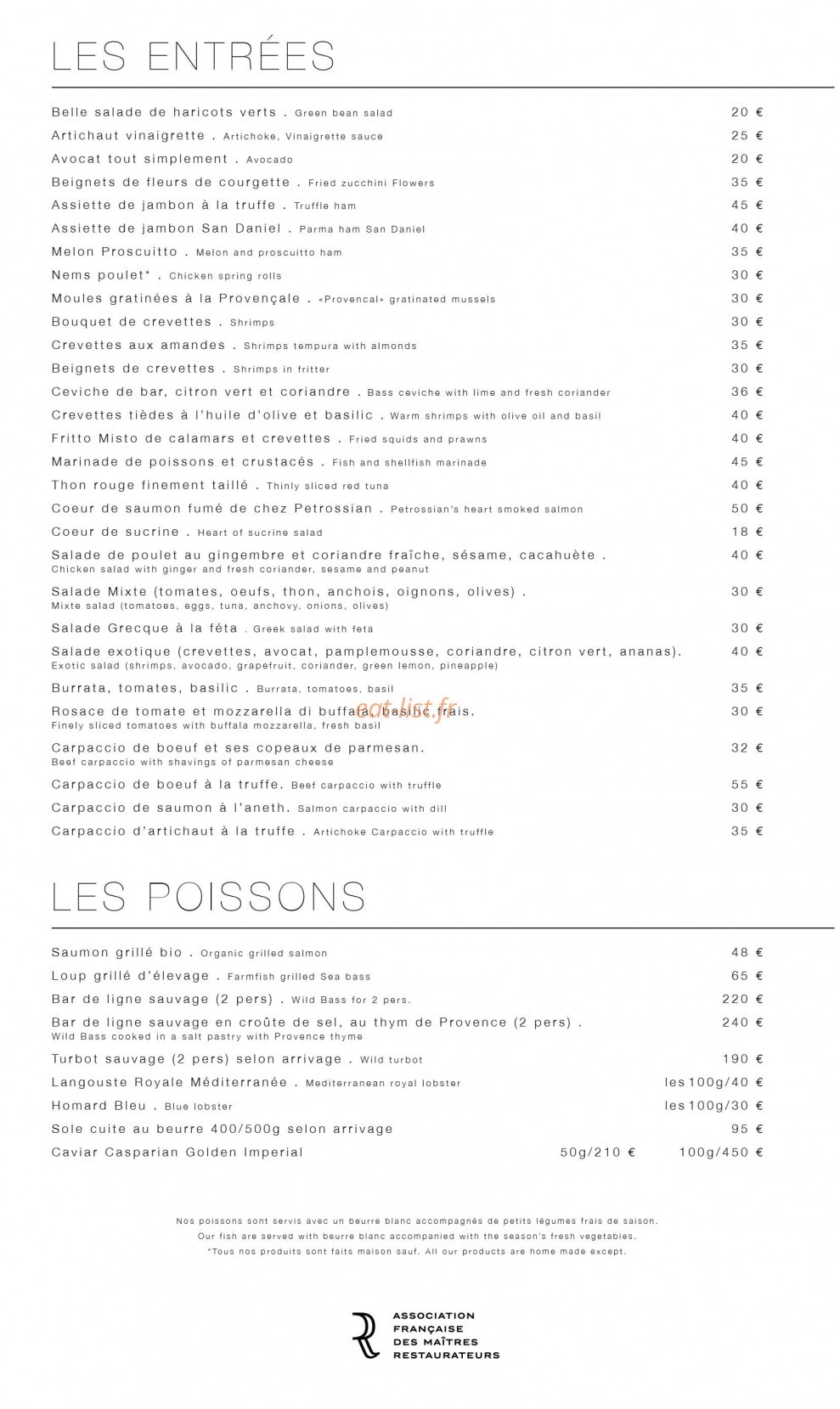 Club Les Palmiers — carte page 1