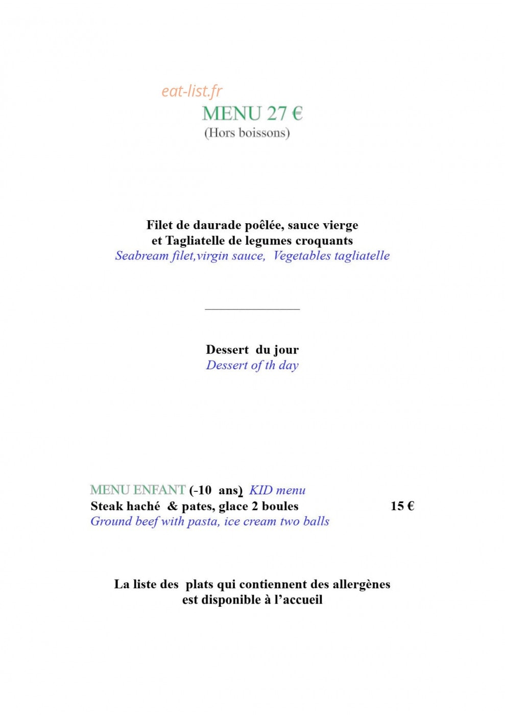 L'Écurie Du Castellas — carte page 5