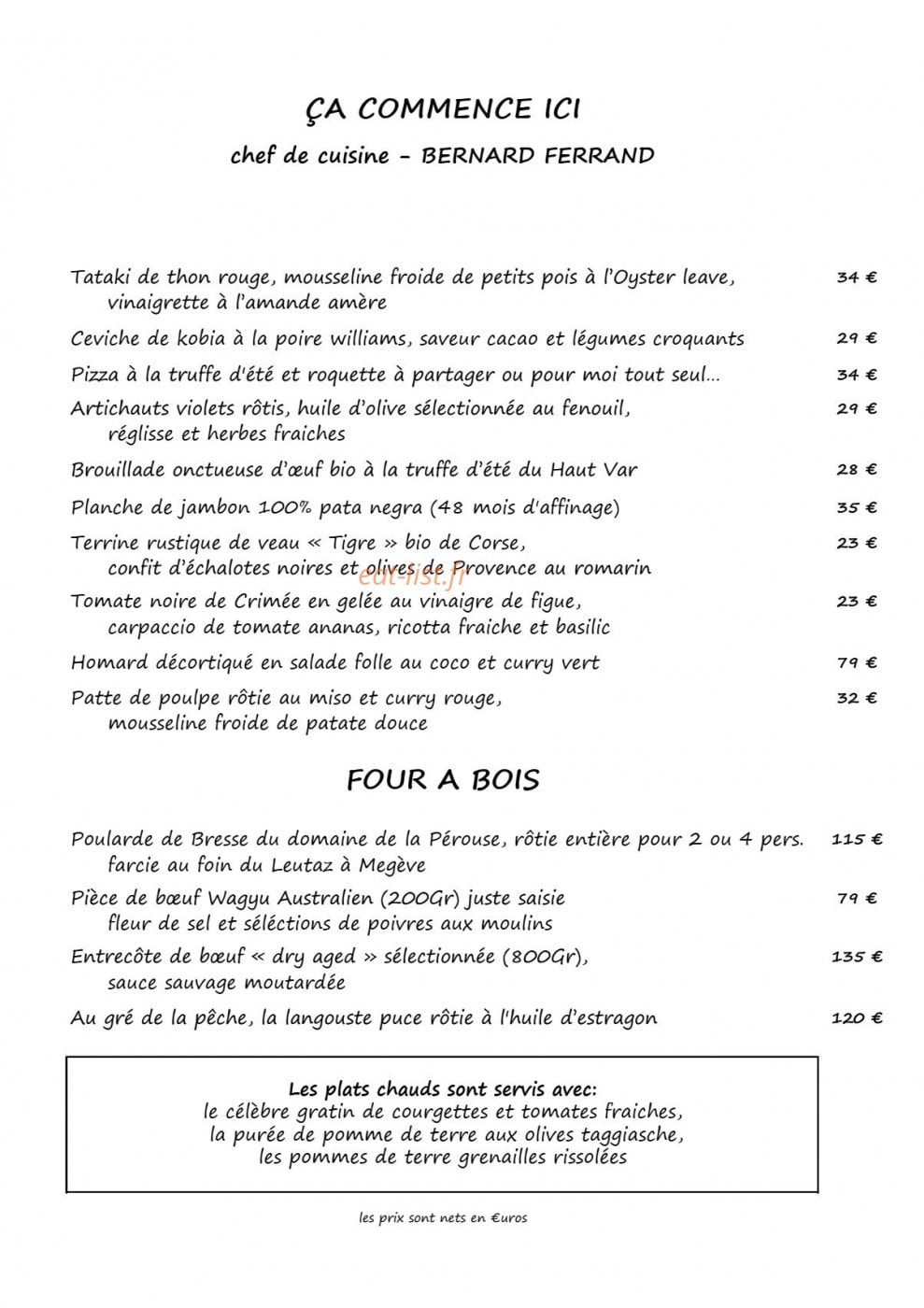 La Sauvageonne — carte page 1