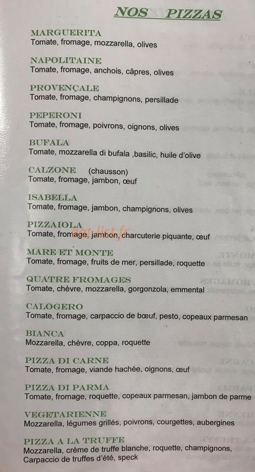 Le Vesuvio — carte page 1