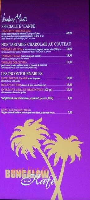 Bungalow Kafé — carte page 3