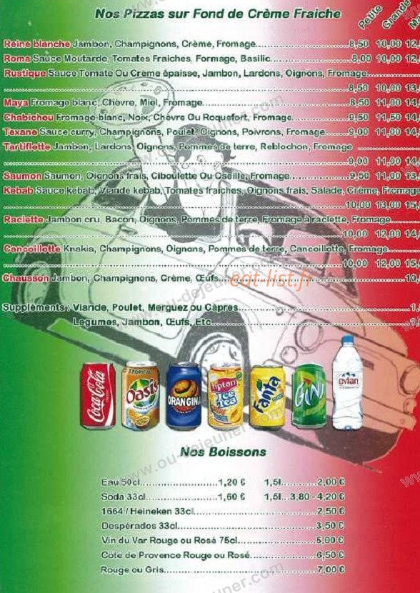Bella Pizza Chez Kristy — carte page 3