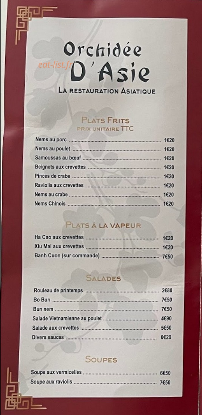 L'orchidée d'Asie — carte page 1