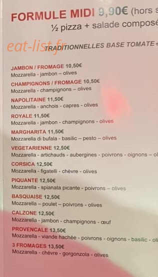 Itali’AS Ristorante — carte page 3
