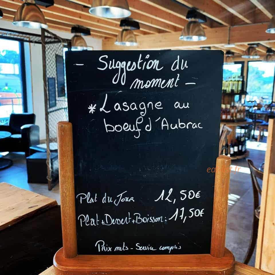 Le Bistrot des Voiles — carte page 1
