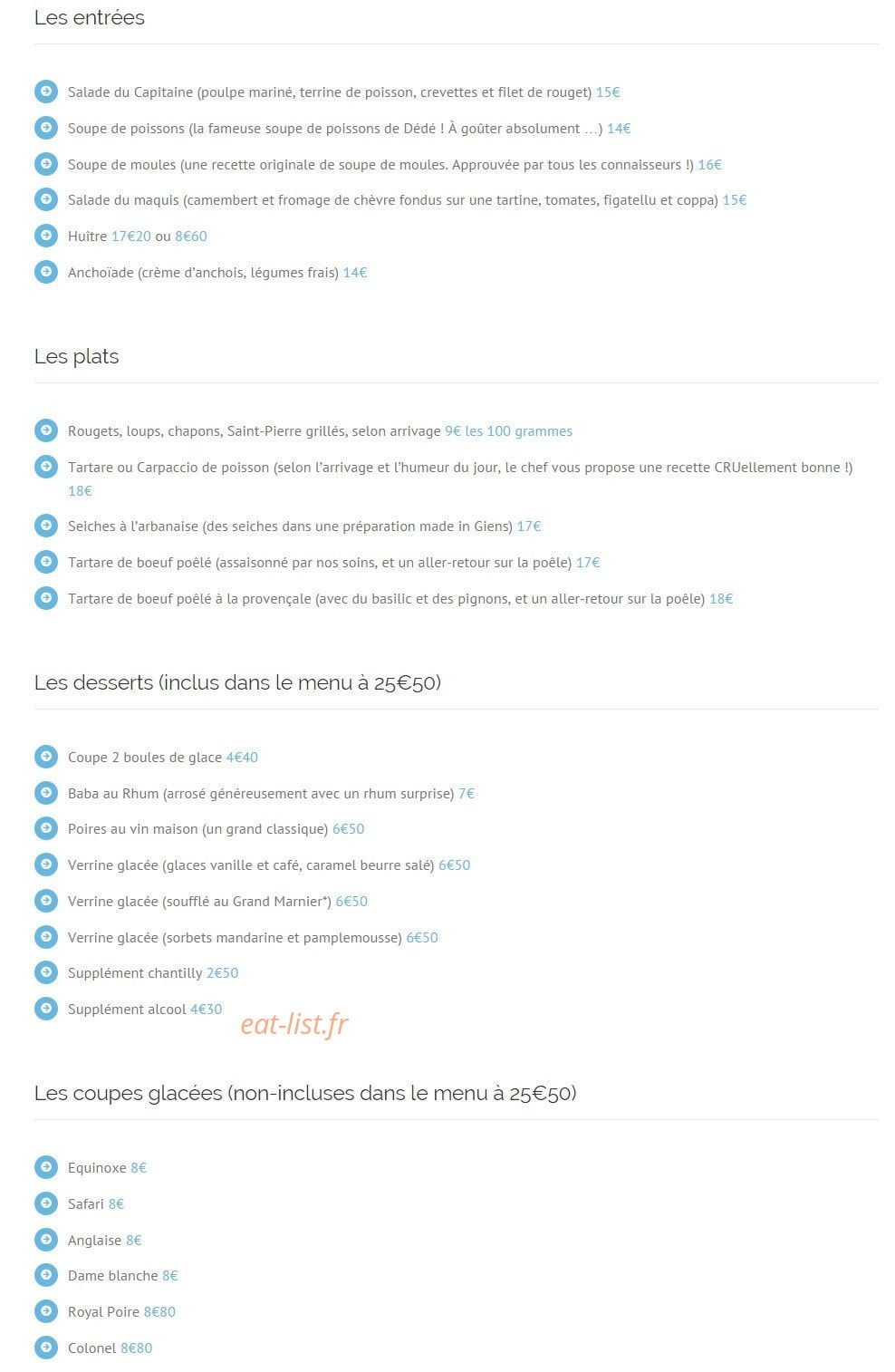 La Bouillabaisse — carte page 2