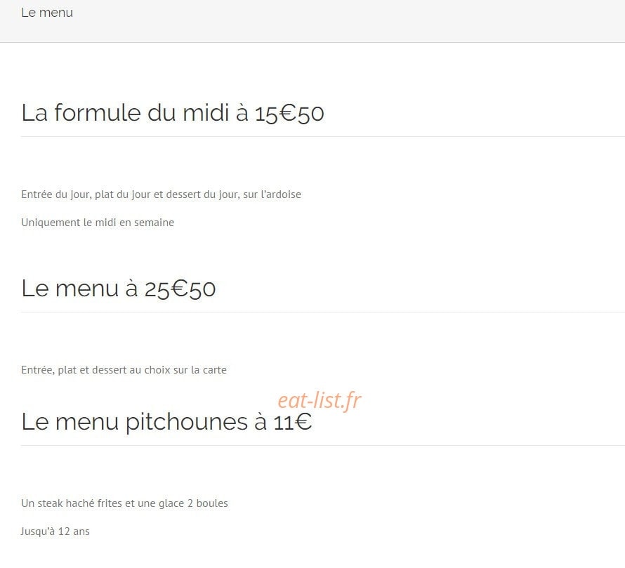 La Bouillabaisse — carte page 1