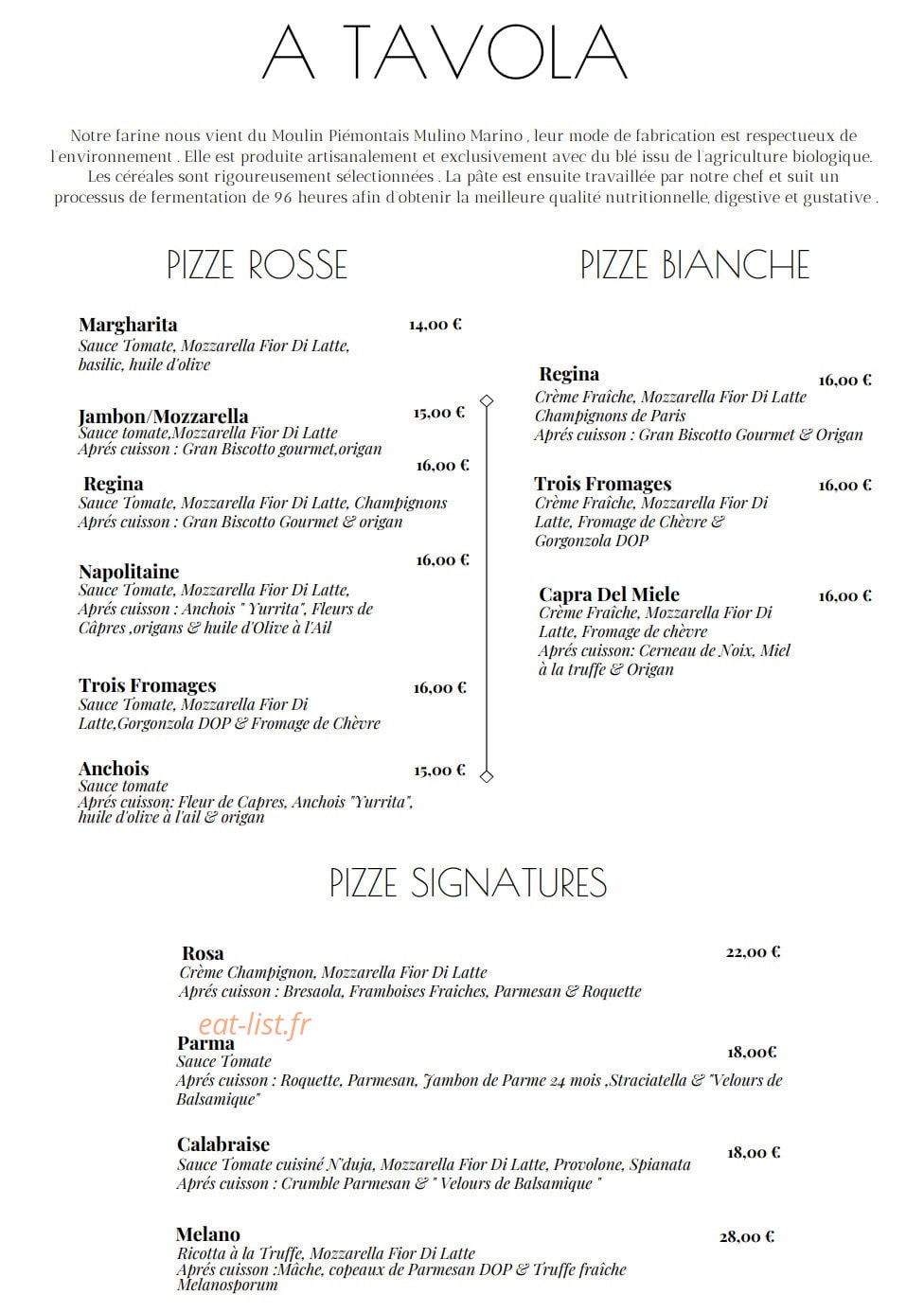 A Tavola — carte page 2