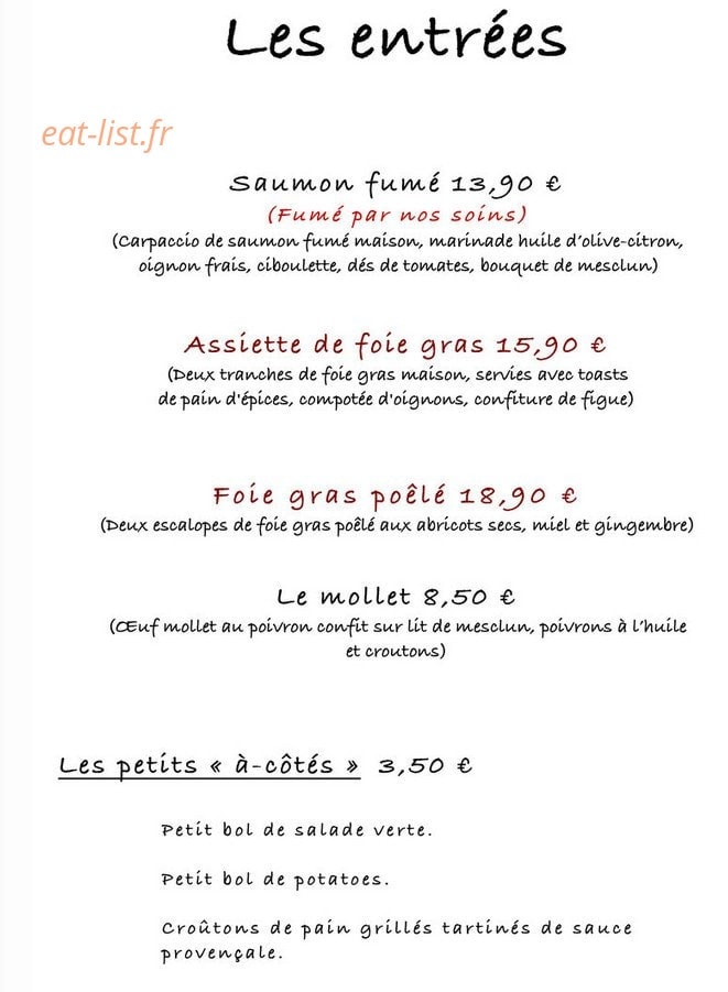 Au Péché Mignon — carte page 3